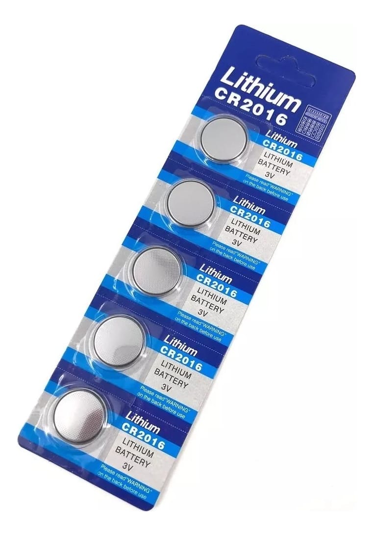 Pilas De Litio Cr-2016 Bateria Duracion Blister 5 Unidades