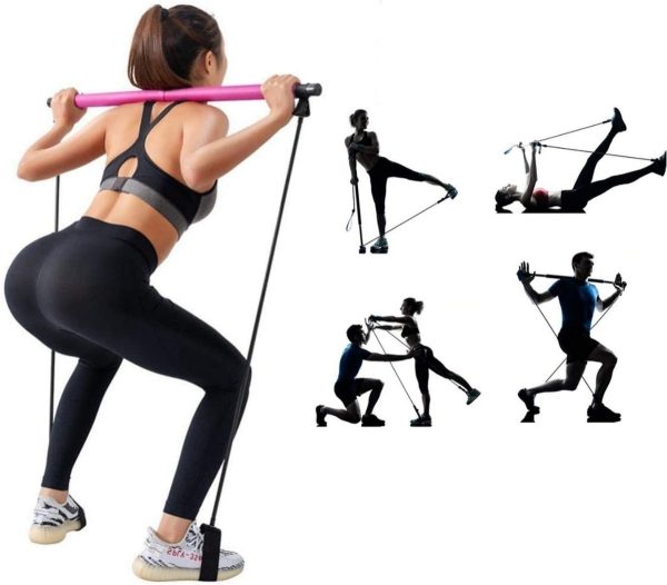 Pilates Portátil Entrenamiento Kit Plegable Fitness Ligas - Imagen 2