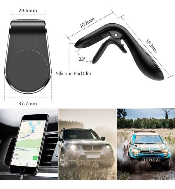 Soporte Magnetico De Celular Auto Rejilla Aire Imantado - Imagen 3