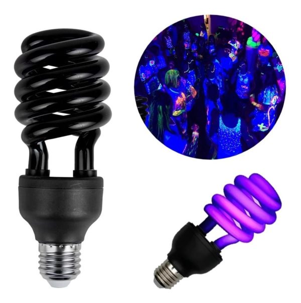 Bombilla Espiral Fluorescente De Luz Negra 40 W Bajo Consumo