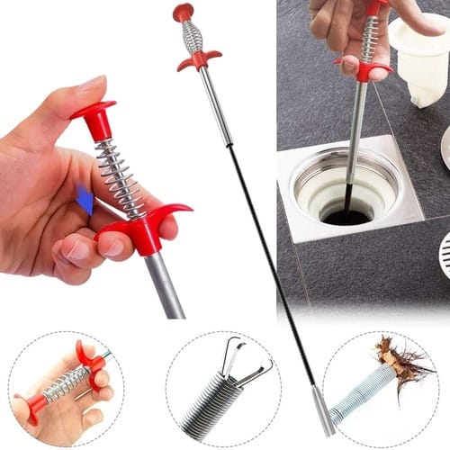 Destapa Caños Limpiador Tuberías Flexible 60 Cm - Imagen 2