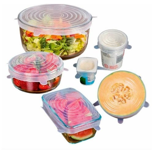 Tapas De Silicona Ajustables Reutilizables Set 6 Unidades