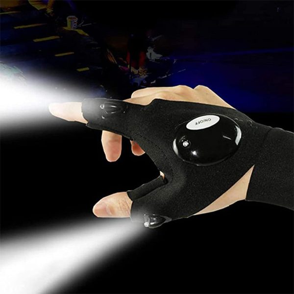 Guantes Con Linterna Led Por Par Camping Trabajo O Pesca - Imagen 4