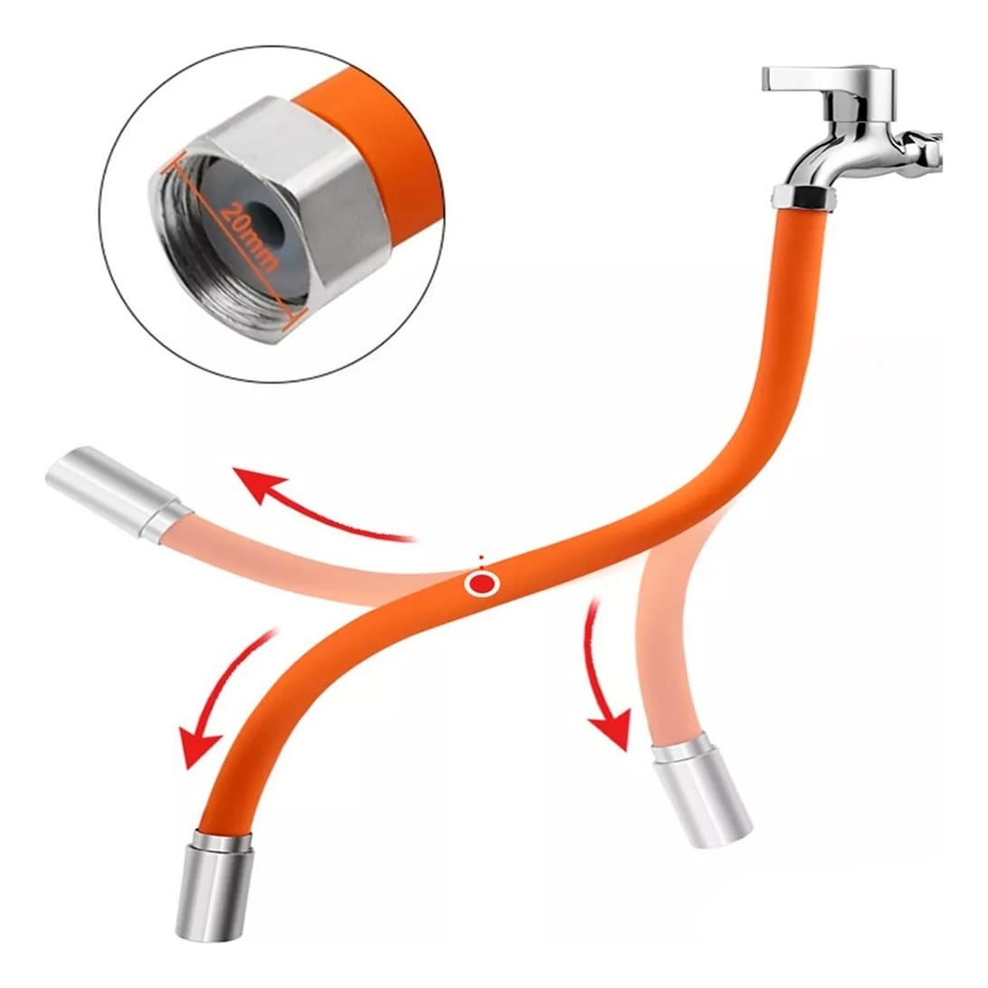 Manguera Flexible Silicona 50 Cm Grifo Canilla 360 Extensor - Imagen 2