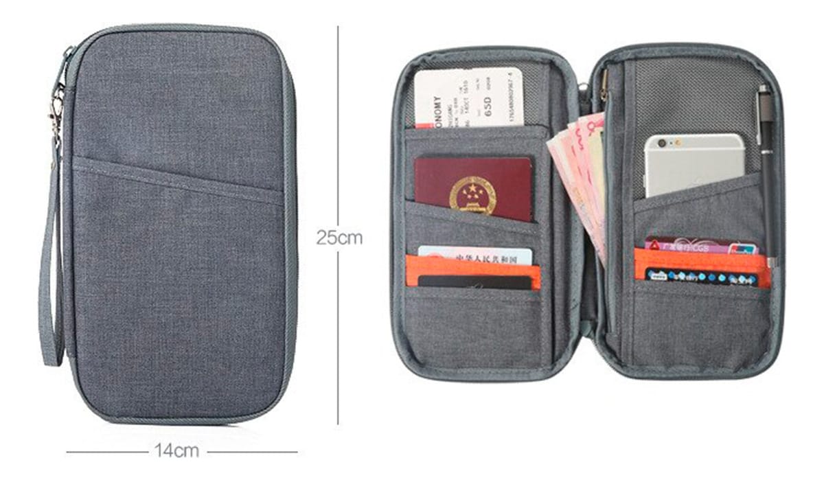 Organizador Viaje Porta Pasaporte Documentos Premium - Imagen 5