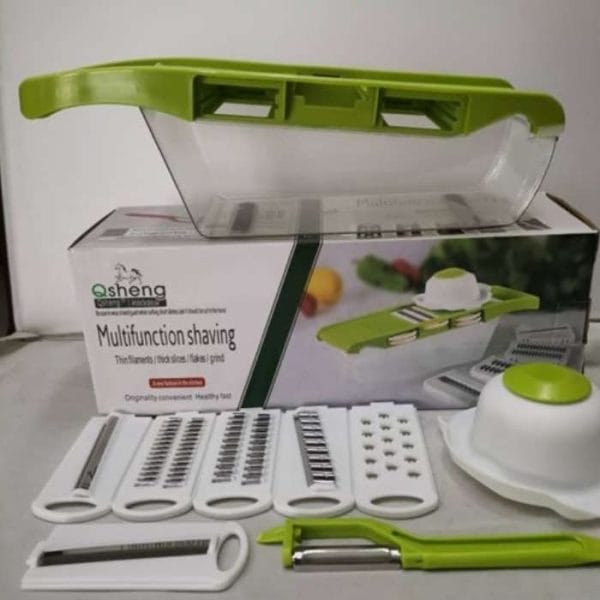 Rallador Cortador Manual Verduras 4 Cuchillas + Pelador - Imagen 7