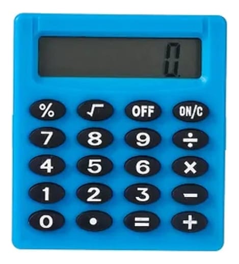 Mini Calculadora Escolar En Azul O Verde Medidas 46x50x8 Mm - Imagen 5