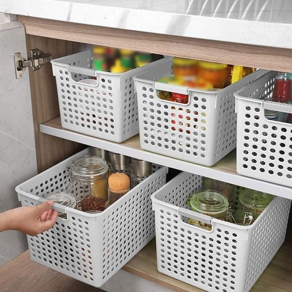 Cesto Caja Canasto Organizador Ancho Grande Baño Cocina - Imagen 8