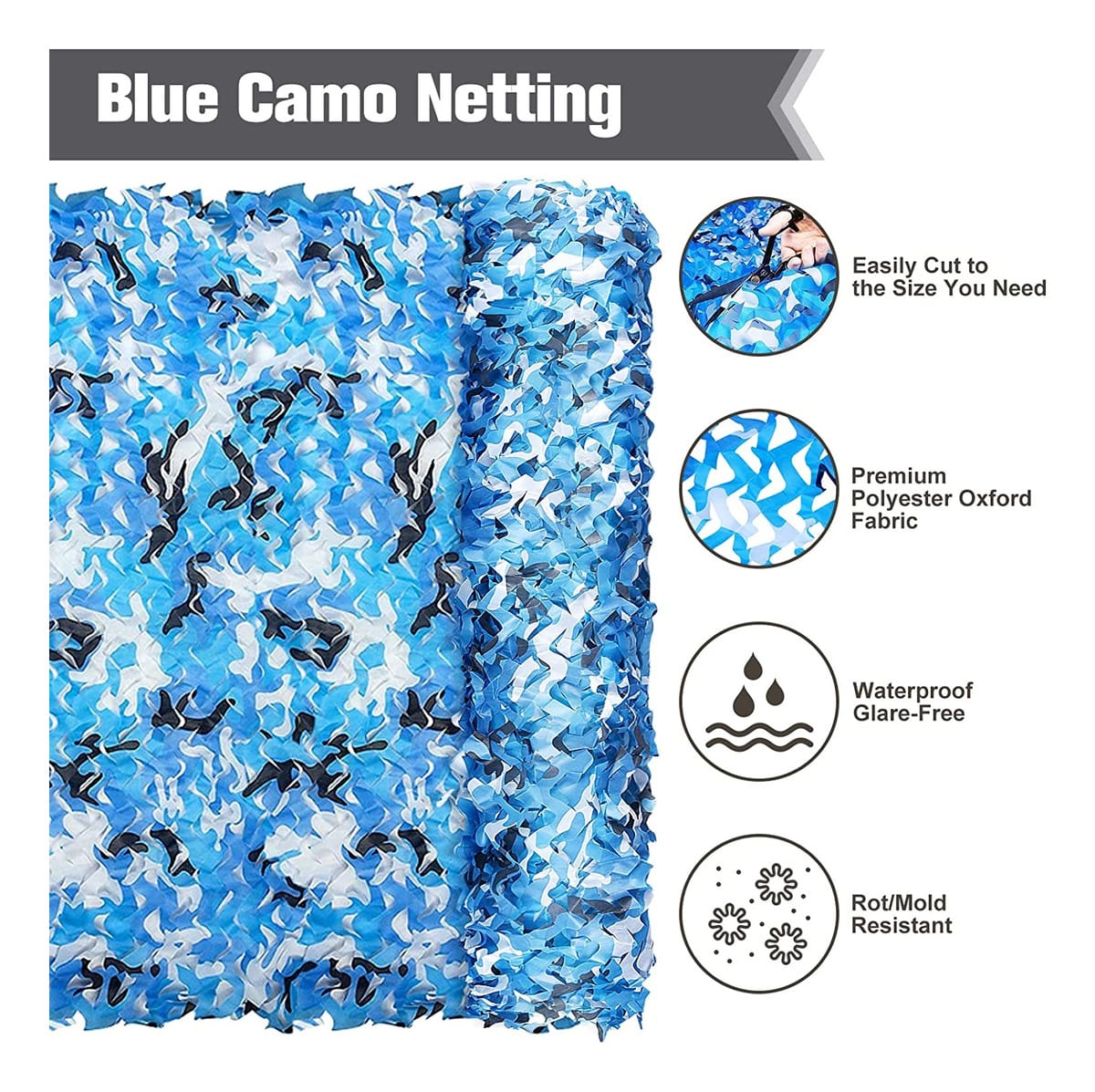 Red Malla Sombra Decoración 3x4m Camuflada Toldo Pergola - Imagen 2