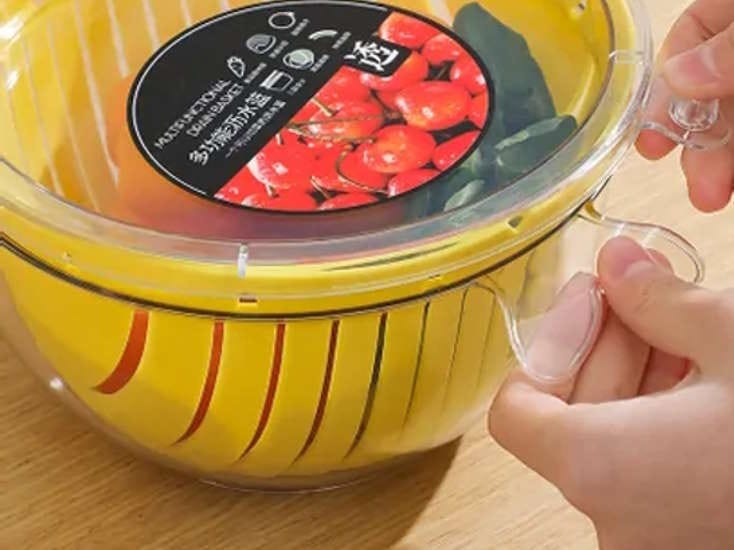 Colador Escurridor De Frutas Y Vegetales Cocina Acrílico - Imagen 7