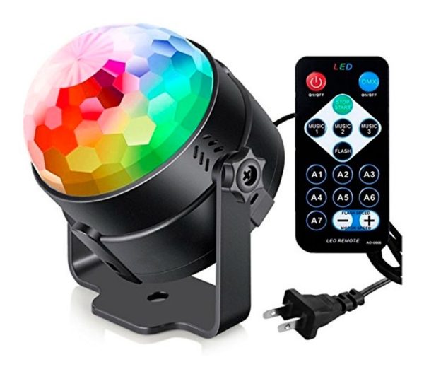 Bola De Luces Led Rgb Audioritmica Discoteca + Control