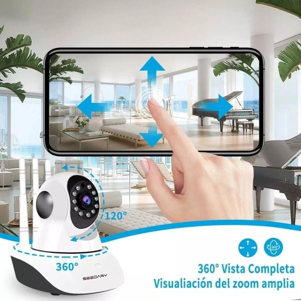 Camara Baby Monitor Hd 1080p Rotación 360° Y Modo Nocturno - Imagen 5