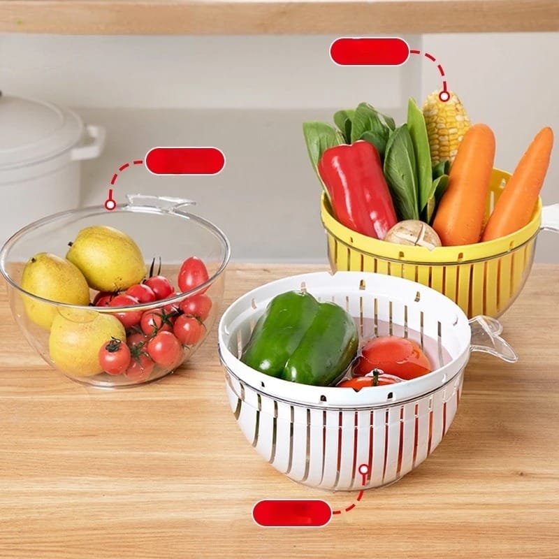 Colador Escurridor De Frutas Y Vegetales Cocina Acrílico - Imagen 6