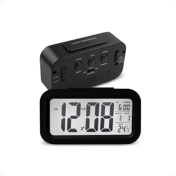 Reloj Despertador Digital Fecha Temperatura Alarma Luz Led - Imagen 5