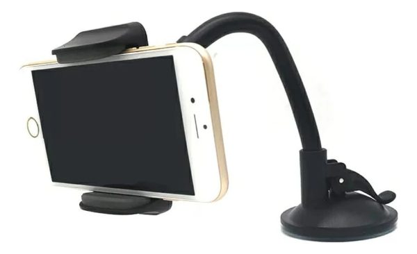 Soporte Celular Para Auto Con Ventosa Y Brazo Flexible Corto - Imagen 4