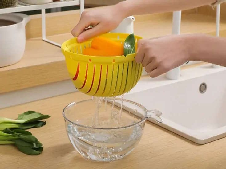 Colador Escurridor De Frutas Y Vegetales Cocina Acrílico - Imagen 5