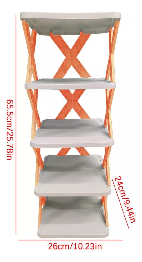 Zapatero Organizador Estante Apilable 5 Niveles En Plástico - Imagen 8