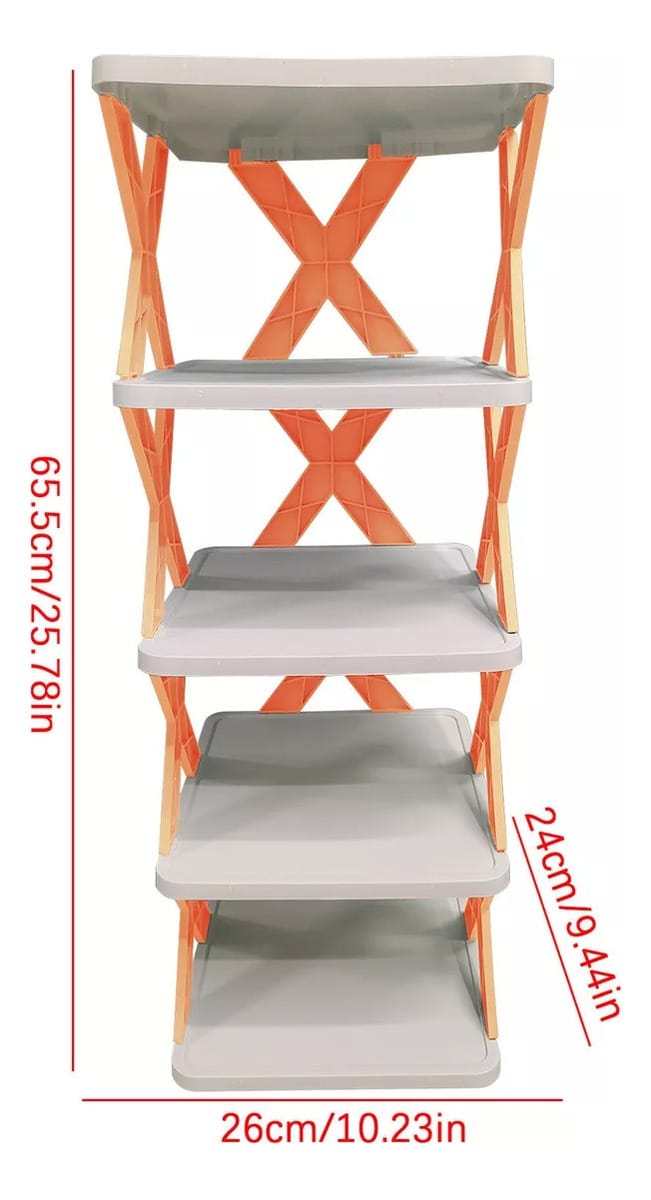 Zapatero Organizador Estante Apilable 5 Niveles En Plástico - Imagen 8