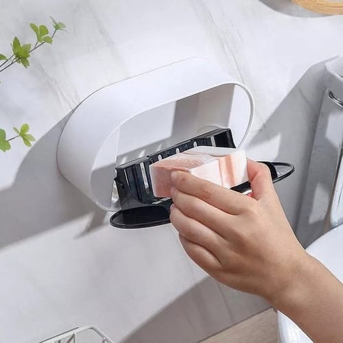 Soporte Para Jabón Con Drenaje Para Pared Con Autoadhesivo - Imagen 3