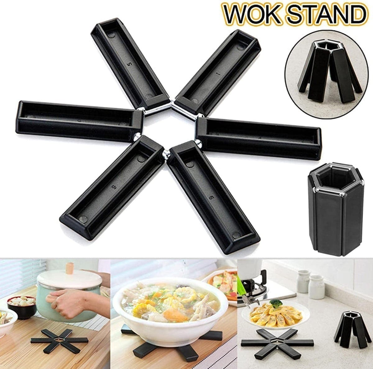 Protector Ollas Platos Plegable Resistente Al Calor Cocina - Imagen 3