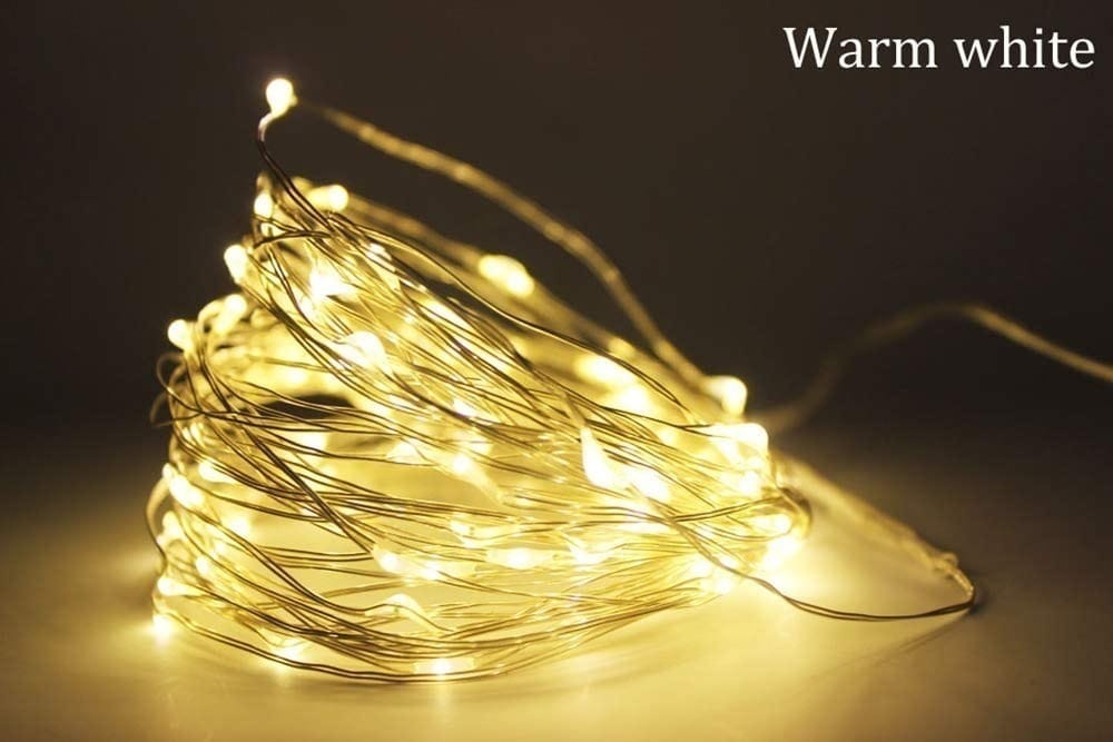 Guirnalda Luciérnagas 10m 100 Led Cálida A Pila Decoración - Imagen 2