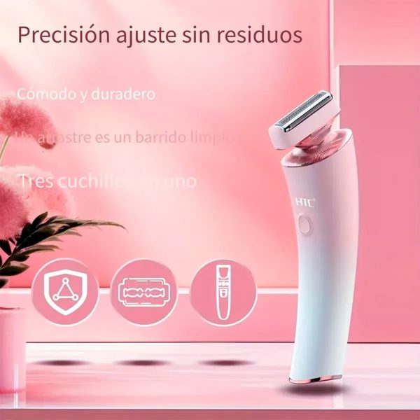 Rasuradora Dama Femenina Htc Mujer Resistente Salpicaduras - Imagen 3