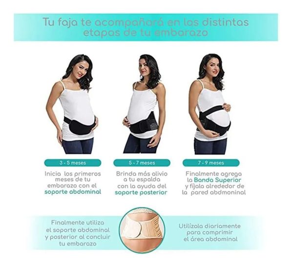 Faja Sosten Panza Para Embarazada Ajustable Maternal Vientre - Imagen 2