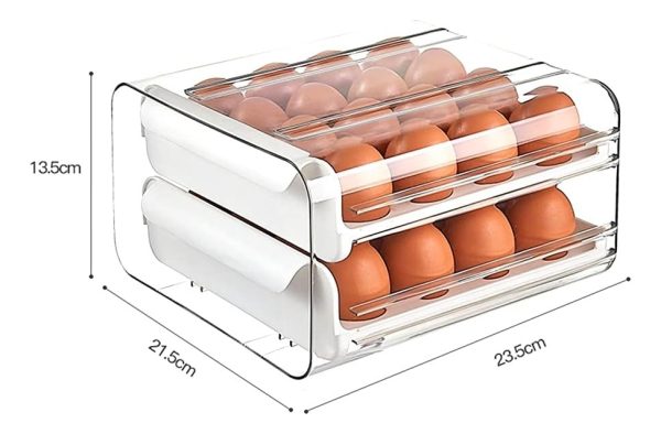 Caja De Almacenamiento De Huevos Para 32 Unidades 2 Cajones - Imagen 8