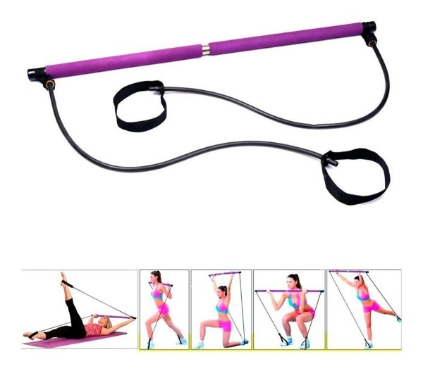 Pilates Portátil Entrenamiento Kit Plegable Fitness Ligas