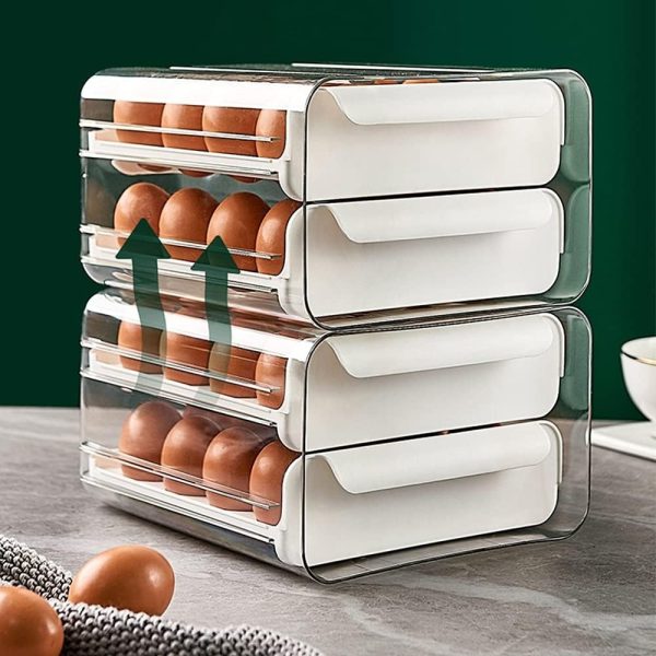 Caja De Almacenamiento De Huevos Para 32 Unidades 2 Cajones - Imagen 7