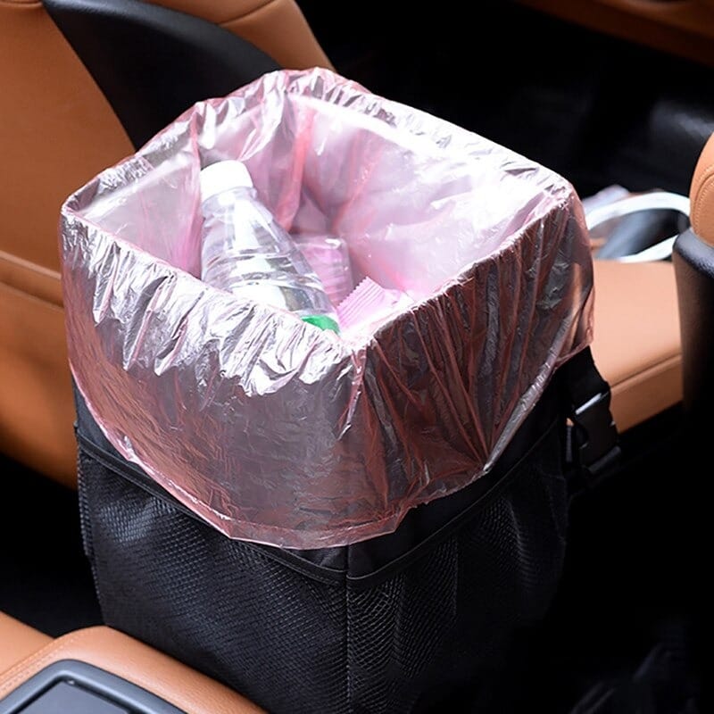 Tacho De Basura Y Organizador Para Auto 2 En 1 Con Tapa - Imagen 6