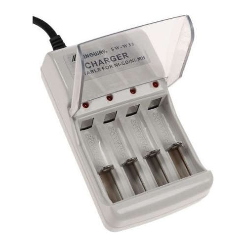 Cargador De Pilas Recargables A Cable Aa/aaa Capacidad De 4 - Imagen 4