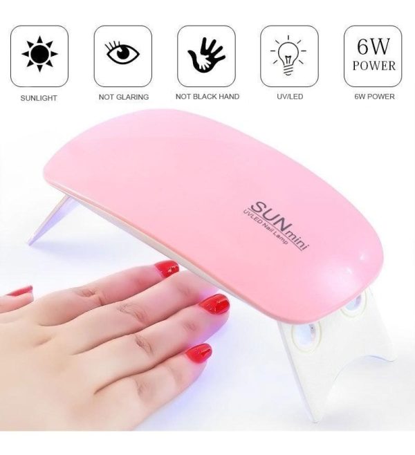 Secador De Uñas Lampara Uv Led Sun Mini Seca Esmalte Manos - Imagen 5