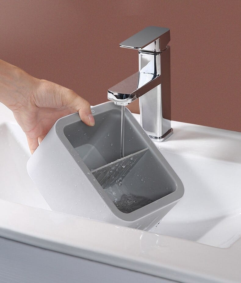 Estante Baño Jabonera 2 Niveles Doble Piso Pared Con Drenaje - Imagen 5