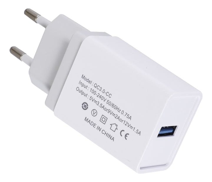 Cargador Ficha De Carga Rapida Puerto Usb Conector 3.0 Pared - Imagen 2