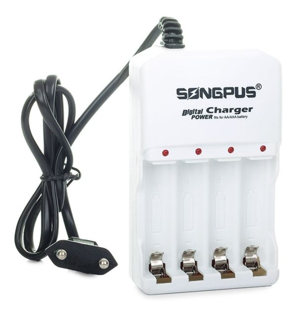 Cargador De 4 Pilas Aa Aaa Recargables Songpus 4700 Mah - Imagen 4