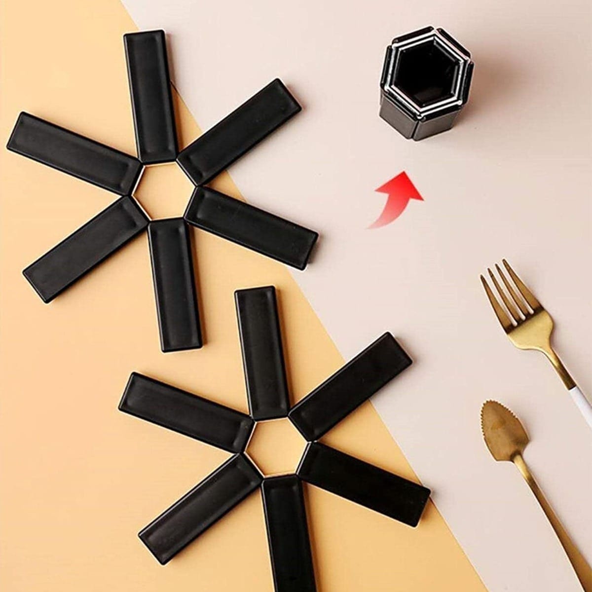 Protector Ollas Platos Plegable Resistente Al Calor Cocina - Imagen 5