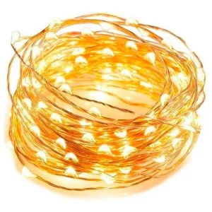 Guirnalda Luciérnagas 5m 50 Led Cálida A Pila Luz Decoración