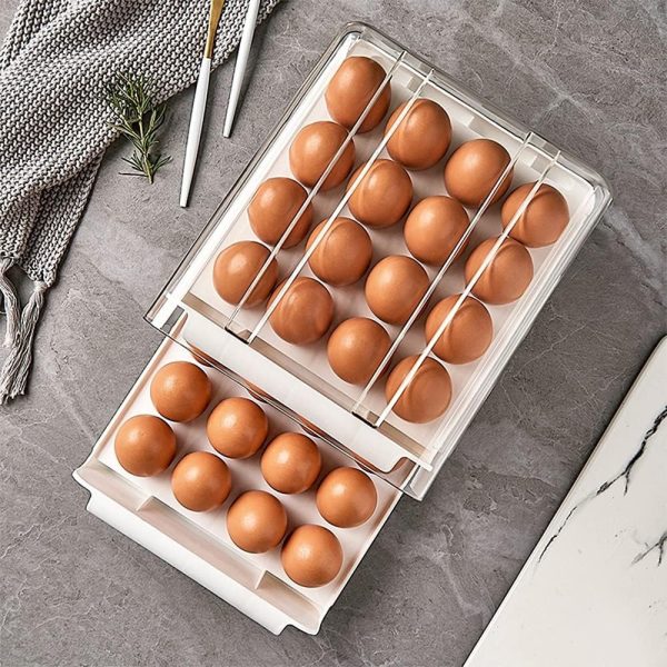 Caja De Almacenamiento De Huevos Para 32 Unidades 2 Cajones - Imagen 5