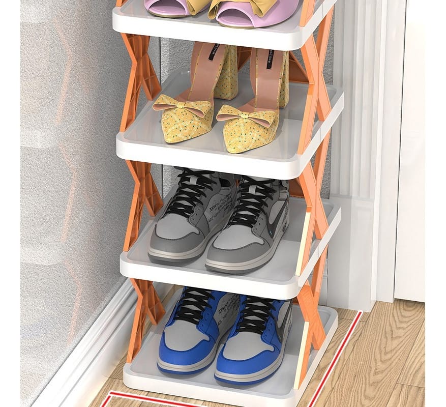 Zapatero Organizador Estante Apilable 5 Niveles En Plástico - Imagen 5
