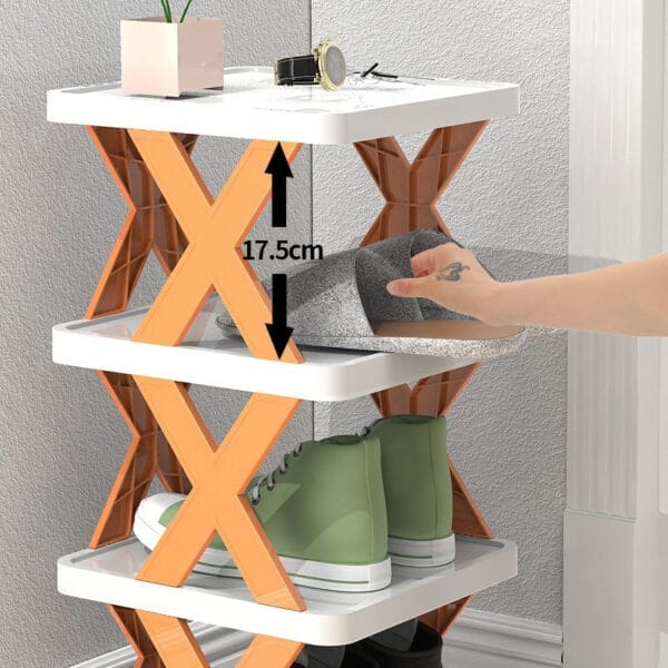 Zapatero Organizador Estante Apilable 5 Niveles En Plástico - Imagen 3