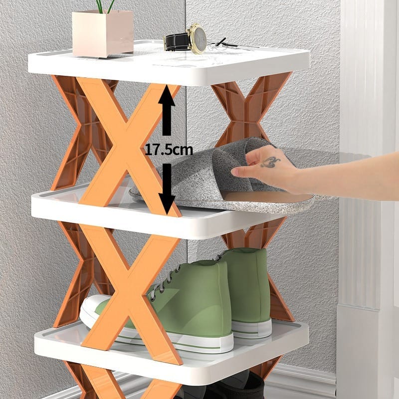 Zapatero Organizador Estante Apilable 5 Niveles En Plástico - Imagen 3