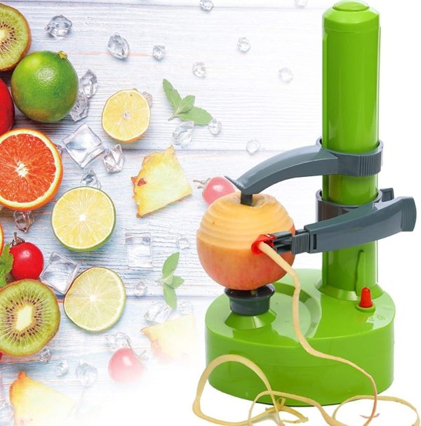 Pelador Eléctrico Frutas Y Verduras Cuchillas Acero Rotacion - Imagen 2