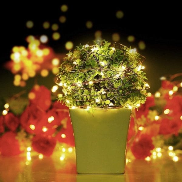 Guirnalda Luciérnagas 5m 50 Led Cálida A Pila Luz Decoración - Imagen 3