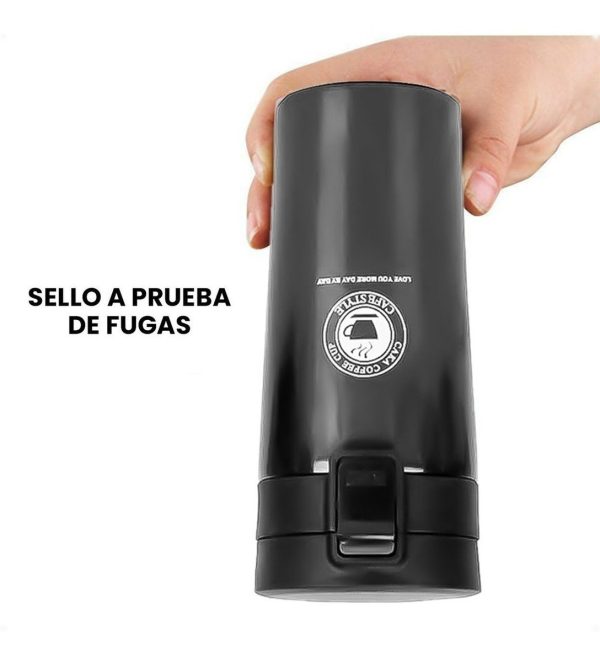 Vaso Térmico Mug 380ml Termo Tapa Cafe Té Acero Inoxidable - Imagen 4