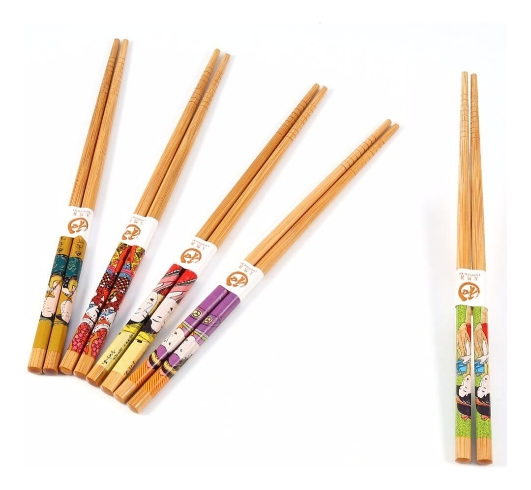 Palitos De Sushi Re-utilizables Bambú Pack X 10 Pares - Imagen 6