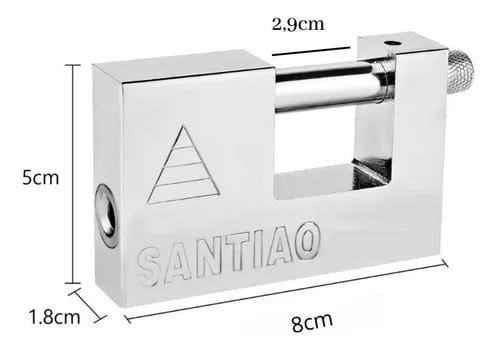 Candado De Perno 80mm Acero Inoxidable Industrial Comercial - Imagen 7