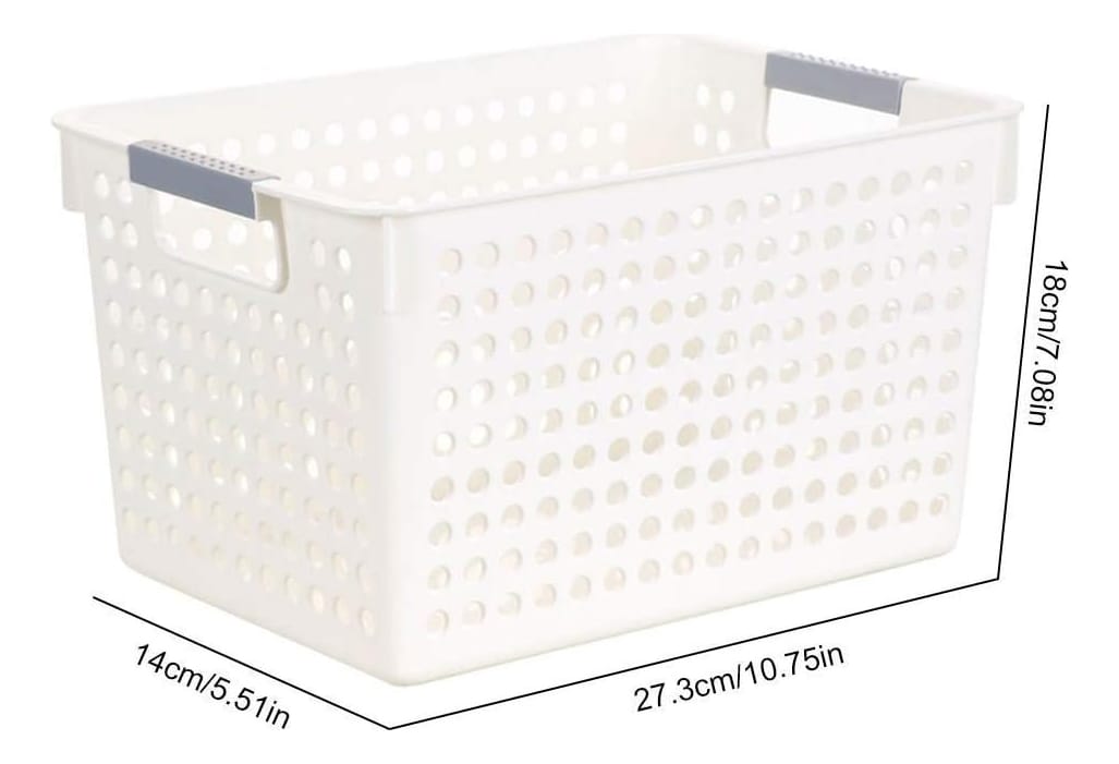Canasto Organizador Chico Plástico Pequeño 27 X 18 X 14.5 Cm - Imagen 8