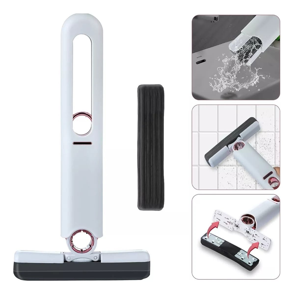 Mini Mopa Multiusos Tipo Mariposa Con Esponja Cocina Baño - Imagen 4