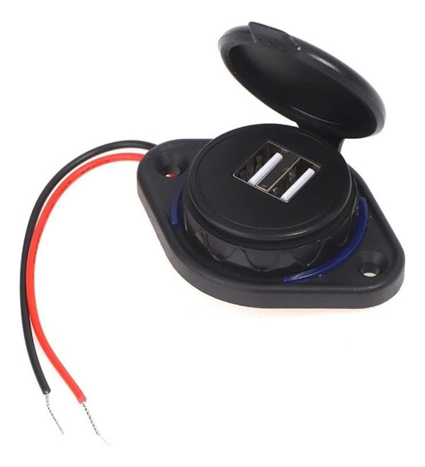 Cargador De Puerto Usb Dual Auto Motocicleta Buses Con Tapa - Imagen 6